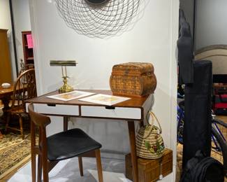 Mid century office desk and chair 