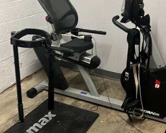 Recumbent bike $350
Golf exercise equipment $125