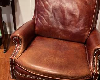 Cognac leather desk chair