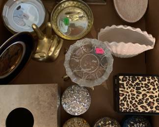 Vanity items and decorations.