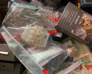 Hundreds of LED battery operated string/rice light strands. Perfect for decorative use at holiday time!