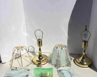 Classy Brass And Glass Lamps