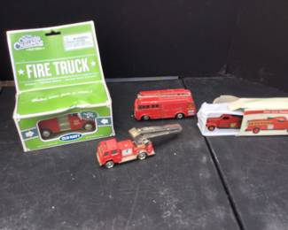 Lot Of Vintage Small Fire Trucks 