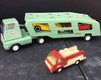 Vintage Tonka Truck Car Carrying Trailer