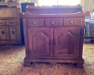 Vintage TELL CITY Hard Rock Andover Maple Dry Sink (on casters)