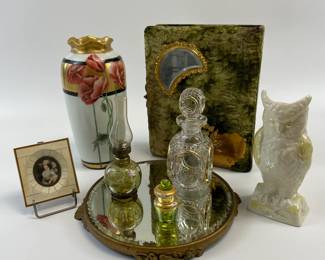 Treasures incl. Moser Glass, EAPG, Belleek and more.