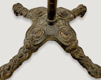 Dated 1900 Iron, Copper and Brass Circular Revolving Clothing Rack Base