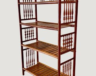Oak Spindle Back Open Bookcase