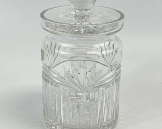 Signed Waterford Cut Glass "Marquis" Cookie Jar