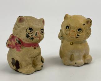Pair of Hubley Kitten Cast Iron Miniature Paper Weights 