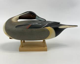 Frederick "Rick" Brown Pintail Drake Sleeper Wooden Duck Decoy