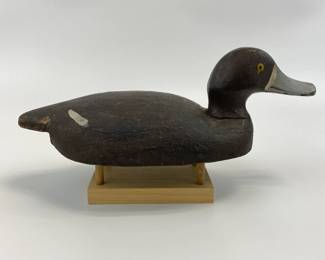 Wooden Ringbill Duck Decoy with Tack Eyes, Ontario,