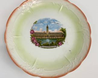1904 St. Louis World's Fair Plate with Palace of Manufactures