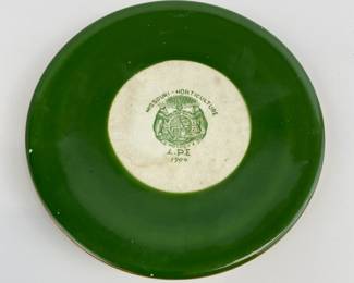 1904 St. Louis World's Fair Green and White Plate, Missouri Horticulture
