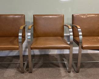 Three BRNO Armchairs By Ludwig Mies Van Der Rohe For Knoll Inc., Knoll International, 1966
