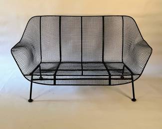 Russel Woodard Black Painted Settee