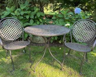 Outdoor Iron Cafe Table And Chairs
