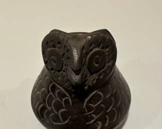 Blackware Pottery Owl Pot
