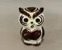 Brown And White Ceramic Painted Owl, Hawaii, Signed
