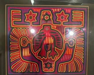 Panamanian Kuna Textile Mola Eagle
