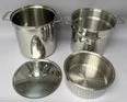 All Clad 12 Quart Stainless Steel Multi-Pot With Lid, Pasta Strainer Insert And Steamer Insert
