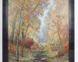 Original Signed Albert Insley Hudson River School The Glory of Autumn Nanuet Rockland County NY