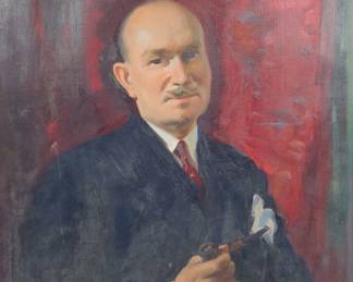 Signed Albert Murray Portrait of Arthur Ragland "Pop" Momand 1938