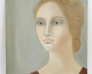 Signed 1972 Cathryn Arcomano Oil Painting Portrait of Woman