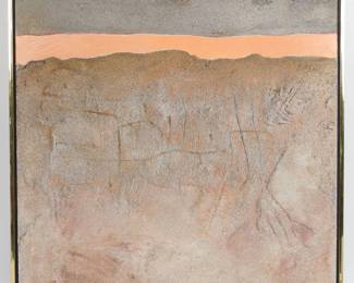 Enrico Donati Oil and Sand on Canvas Painting LUXOR NOON