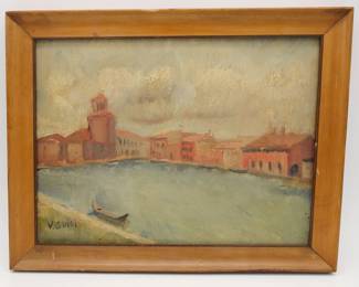Virgilio Guidi Signed Original Painting Venice, Italy