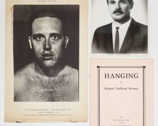 Robert Delford Brown Inscribed Signed "Hanging" Performance Art Booklet along w Head Shot
