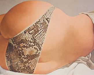 Signed John C. Kacere Photorealist Artist Proof 7 Woman in Snakeskin Underwear