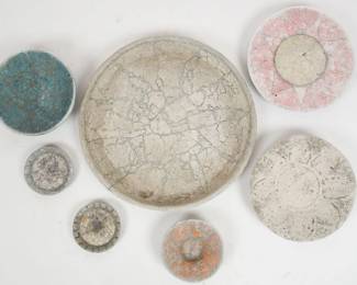 Vintage Lot of 7 Bouck White Helderberg Pottery Plates and Bowls