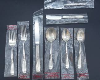 Vintage NOS Reed Barton "Wheat" Sterling Silver 8pc Place Setting