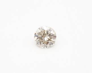 GIA Certified Round Brilliant Cut 0.71ct Loose Natural Diamond I2, Q-R Range- Very Light Brown