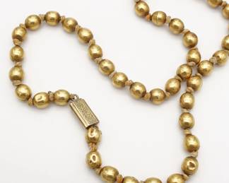 Antique Victorian Child's 14K Gold Beaded Necklace