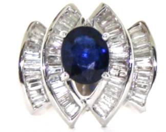 Sapphire and Diamond Ring