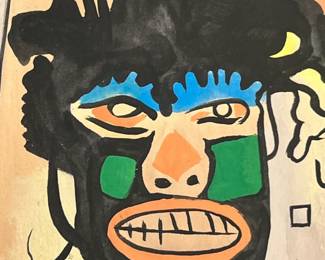 Vintage Mixed Media after Basquait