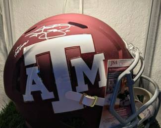 Johnny Football signed helmet