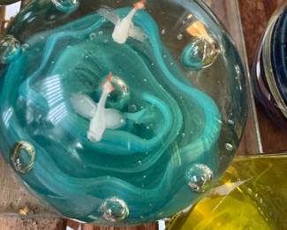 AQUA BLUE PAPERWEIGHT