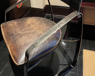 Chrome & Leather Modern Chair