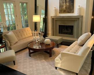 Pair of Donghia Sofas Upholstered in Mohair