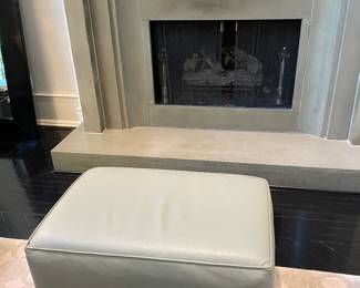 Leather Upholstered Ottoman