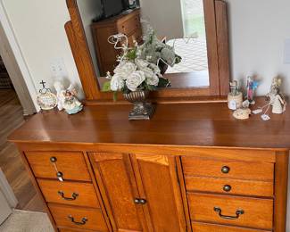 Tall  boy dresser with mirror 