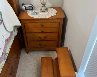 Steps for High Boy bed and two matching night stand