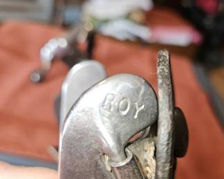 Vintage handmade Roy Robinson steel spurs & straps