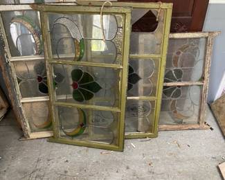 Antique Stained Glass windows. these pieces are regular window sized and larger! Some need some work, but will be priced accordingly.