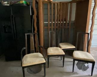 Set of Mid Century Chairs that need to be redone. Side by side refrigerator / freezer, and pair of day beds from Disney's Grand Floridian Resort.