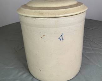 Crock #4 With Lid
