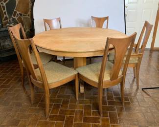  Wood Dining Table & Chairs